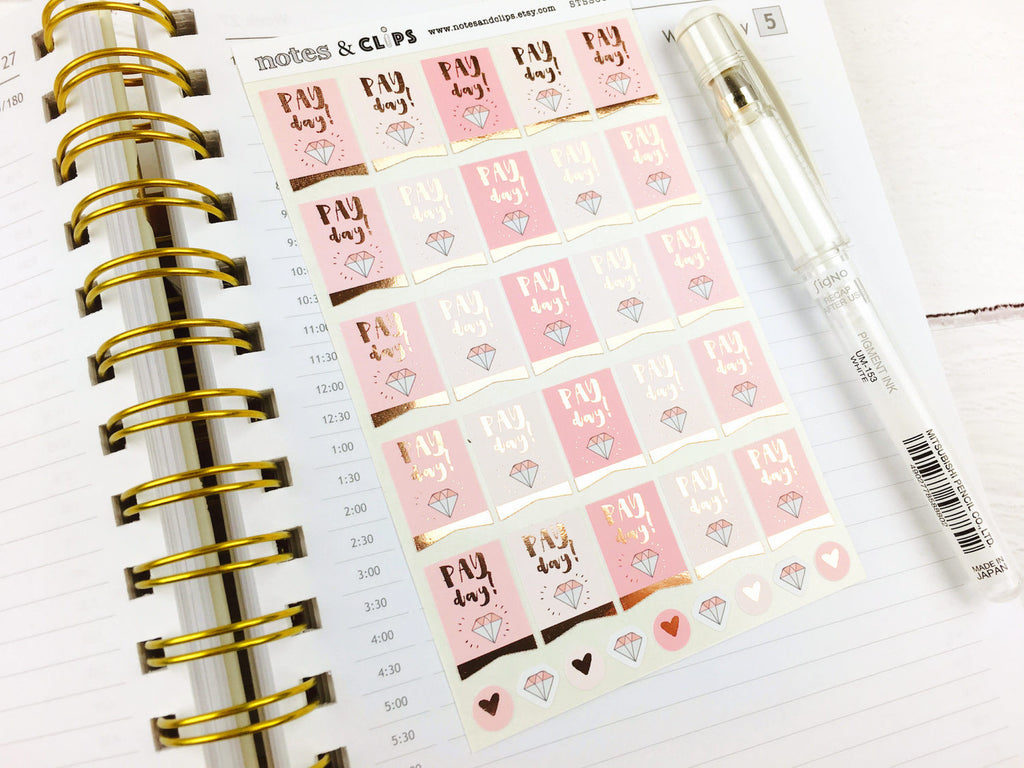 Pay Day Stickers - Notes & Clips