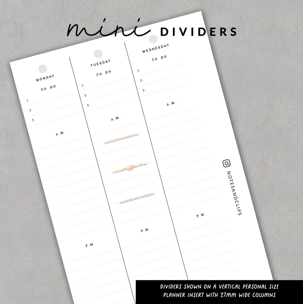Foiled Mini Divider Stickers: Hobonichi Weeks Planner