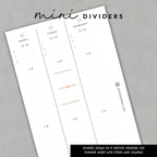 Foiled Mini Divider Stickers: Hobonichi Weeks Planner