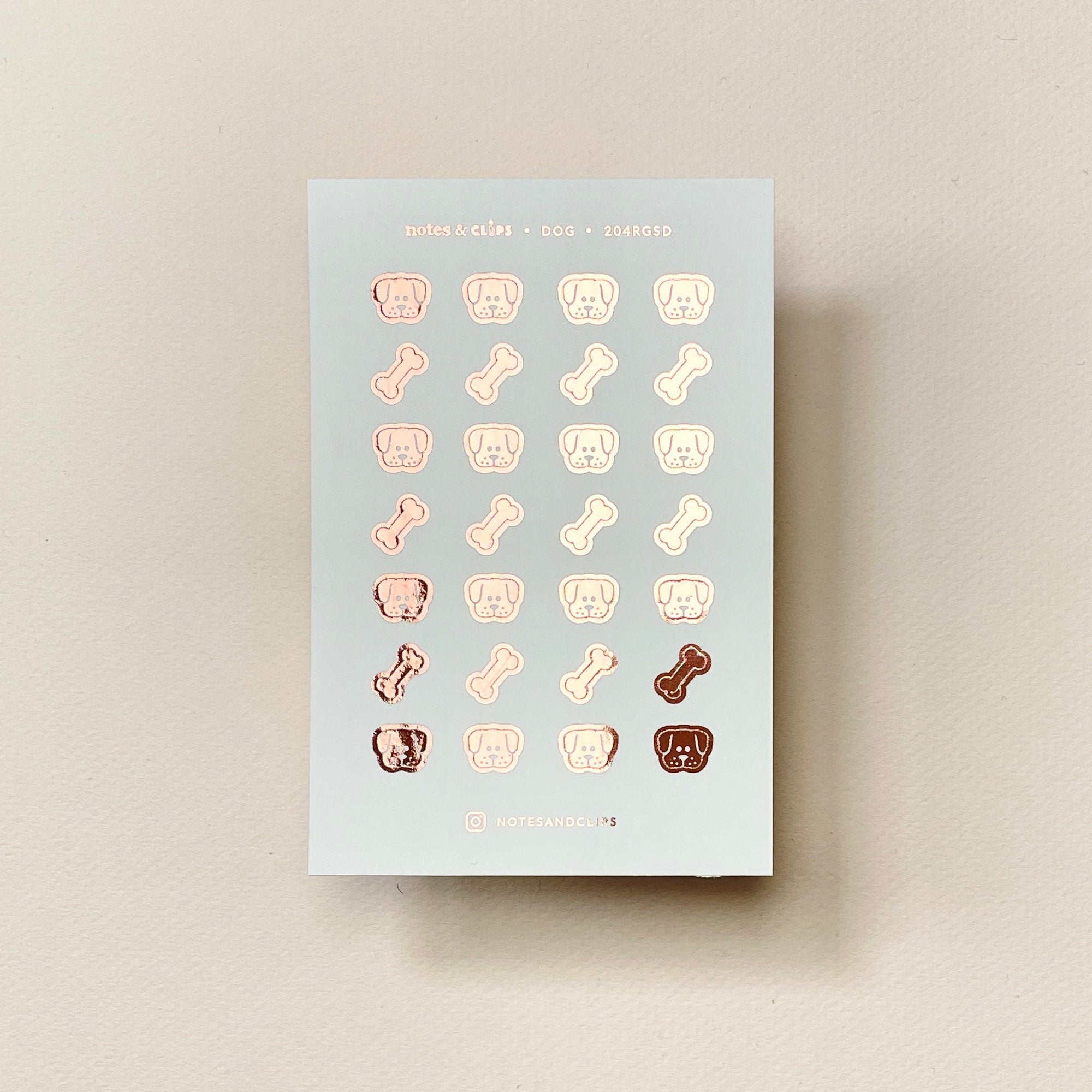 Foiled Dog Planner Stickers: Pet Icons