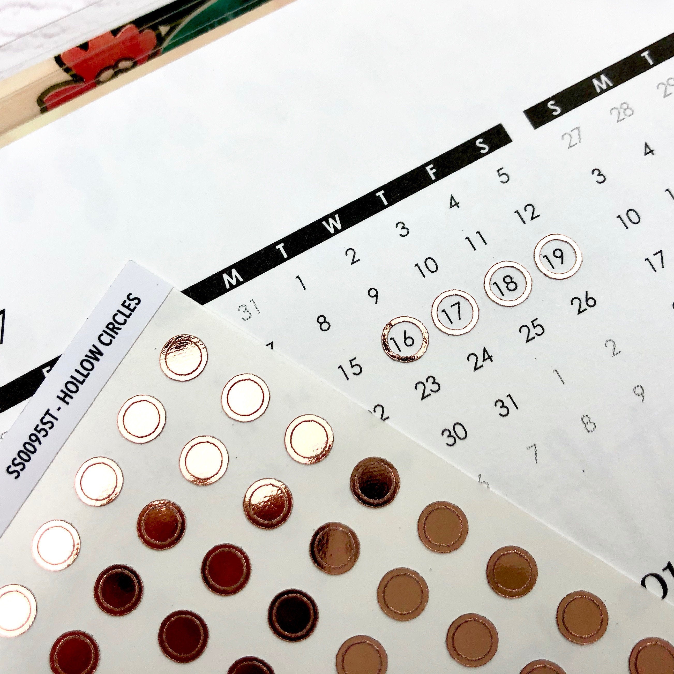 Foil Circle Outline Stickers