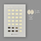 Gold Foil Workout Stickers: Gym Planner Icons