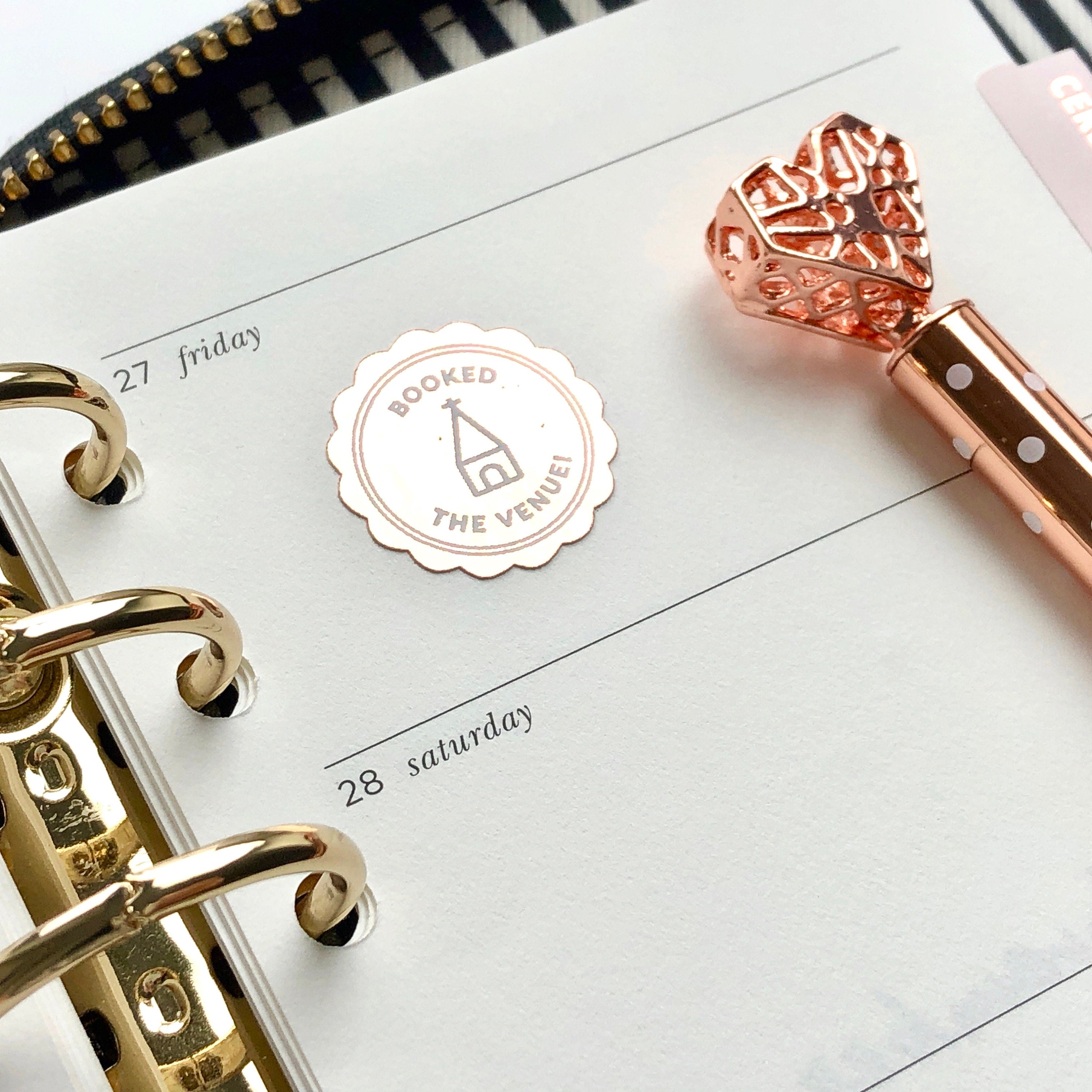 Foiled Wedding Achievement Badges - Wedding Planning Stickers