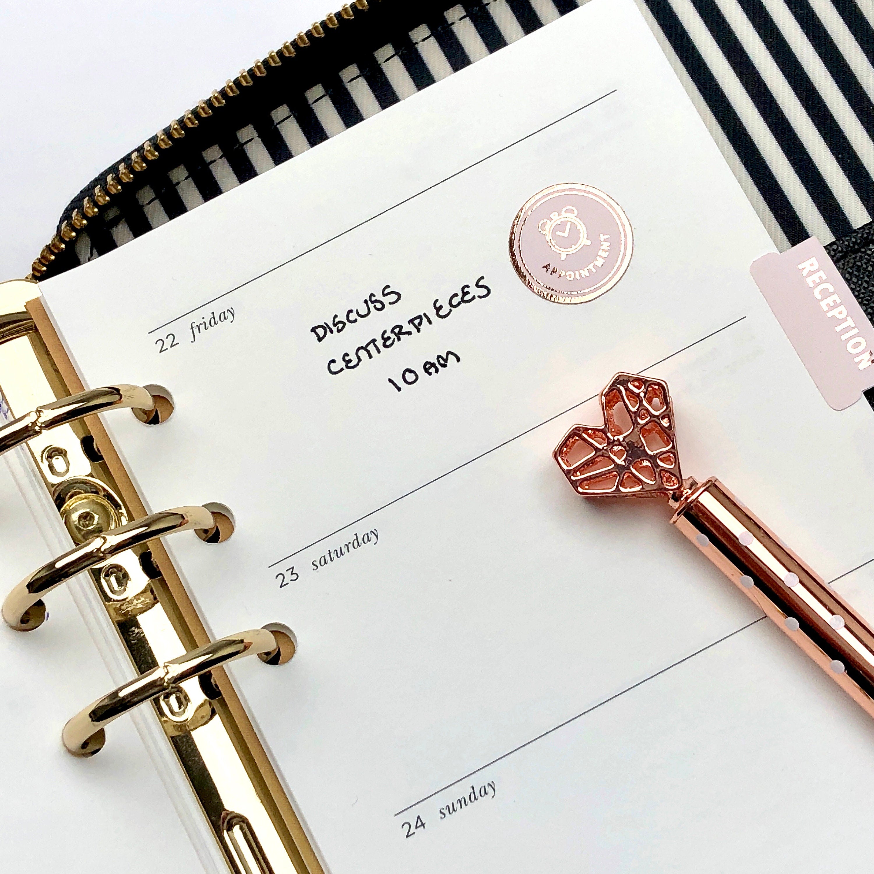 Foiled Appointment Stickers - Wedding Planning Stickers