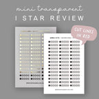 Foiled Star Rating Stickers - Clear or White Sticker Paper