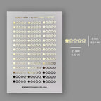 Foiled Star Rating Stickers - Clear or White Sticker Paper