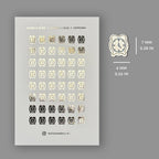 Gold Foil Reminder Stickers: Planner Alarm Clock Icons