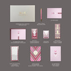 Pink & Burgundy Stationery Set: Gold Accents, Letterbox Gift