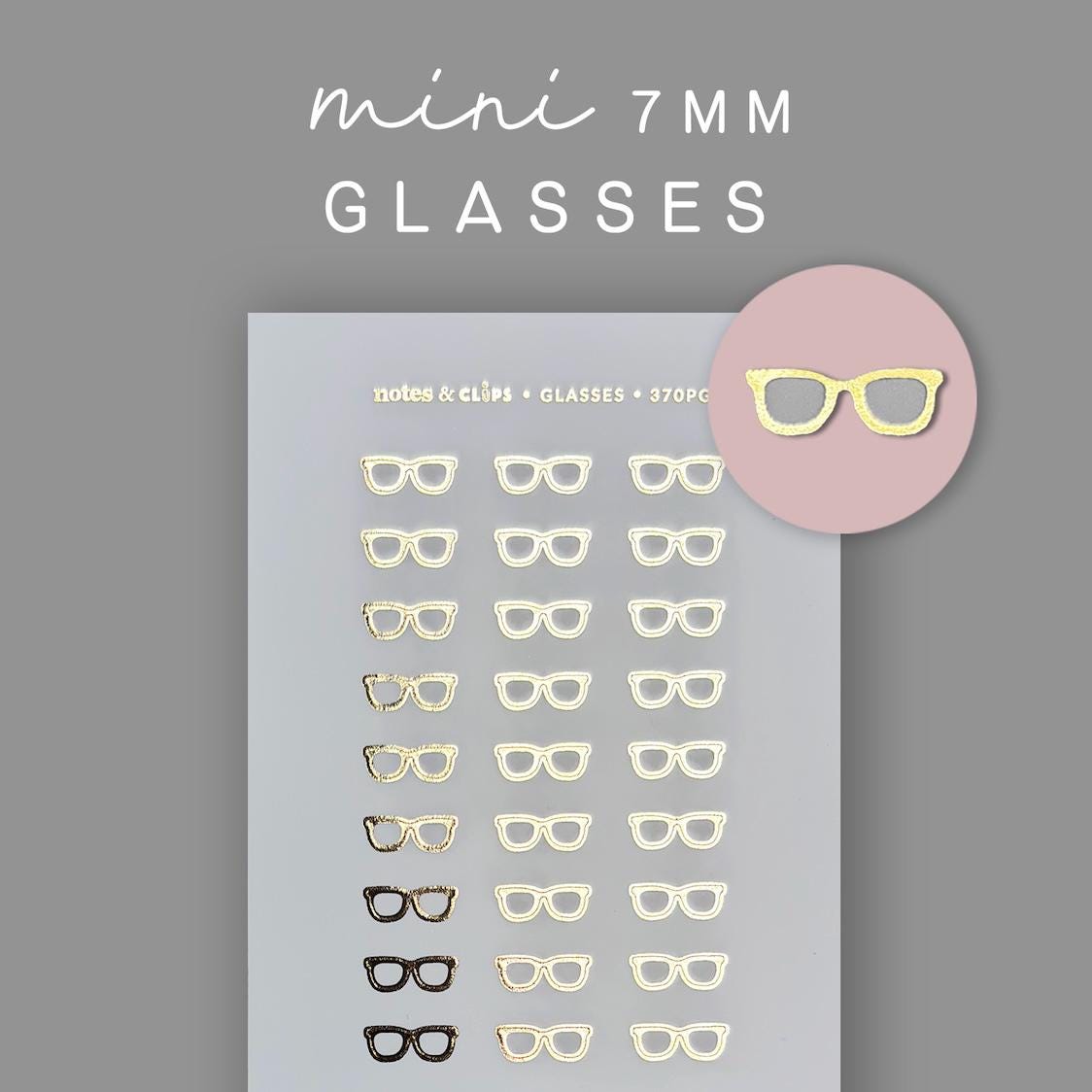 Foiled Glasses Icon Stickers