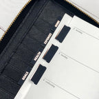 Blank Tab Stickers - Black with Foil trim