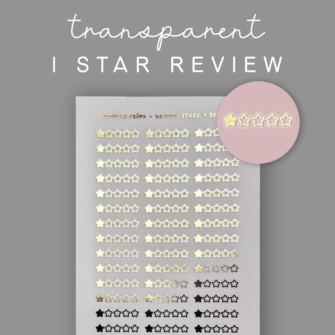 Foiled Star Rating 5 Sheet Sticker Bundle