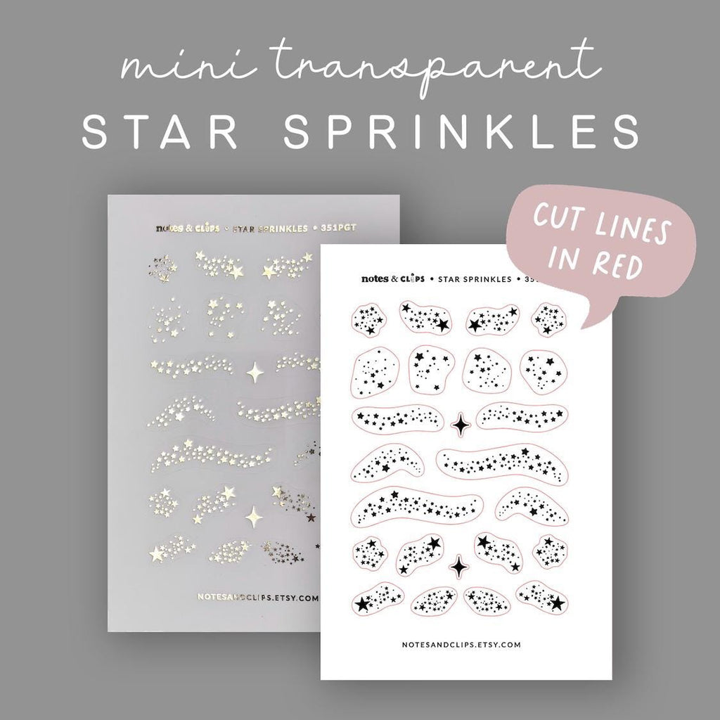 Star Planner Stickers - Foiled Sprinkle Stickers