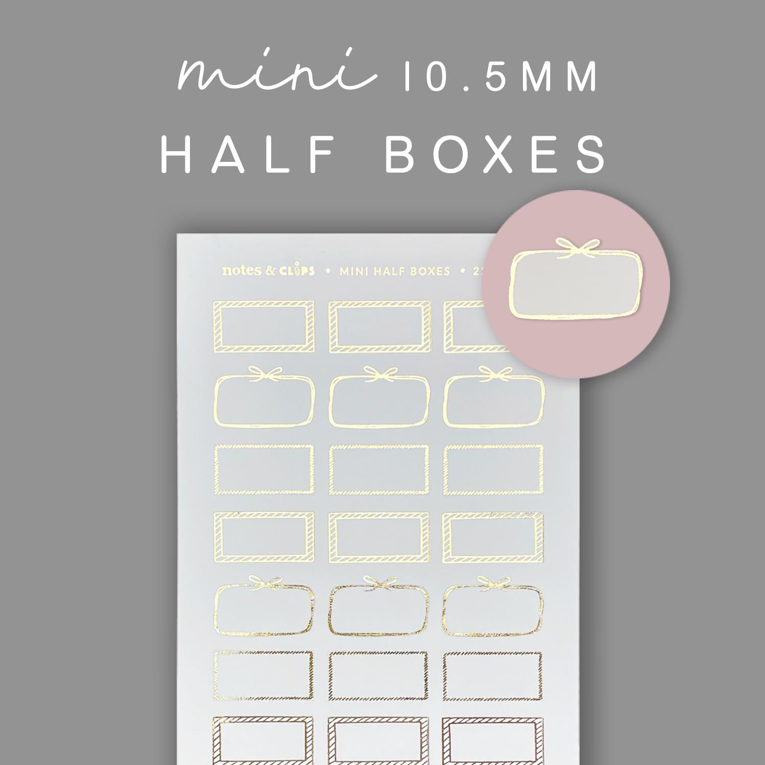 Blush Pink Foiled Mini Half Box Planner Stickers: Hobonichi Weeks