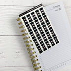 Black & Foil Small Monthly Tabs