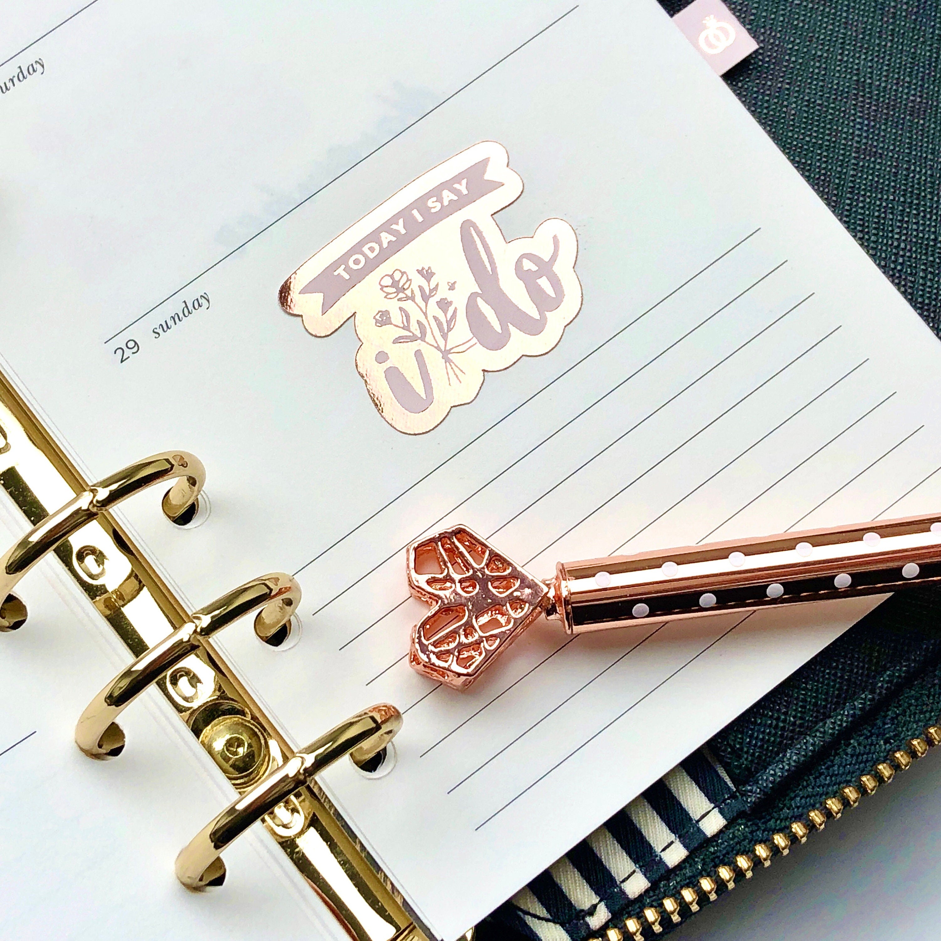 Foiled Decorative Wedding Planning Stickers