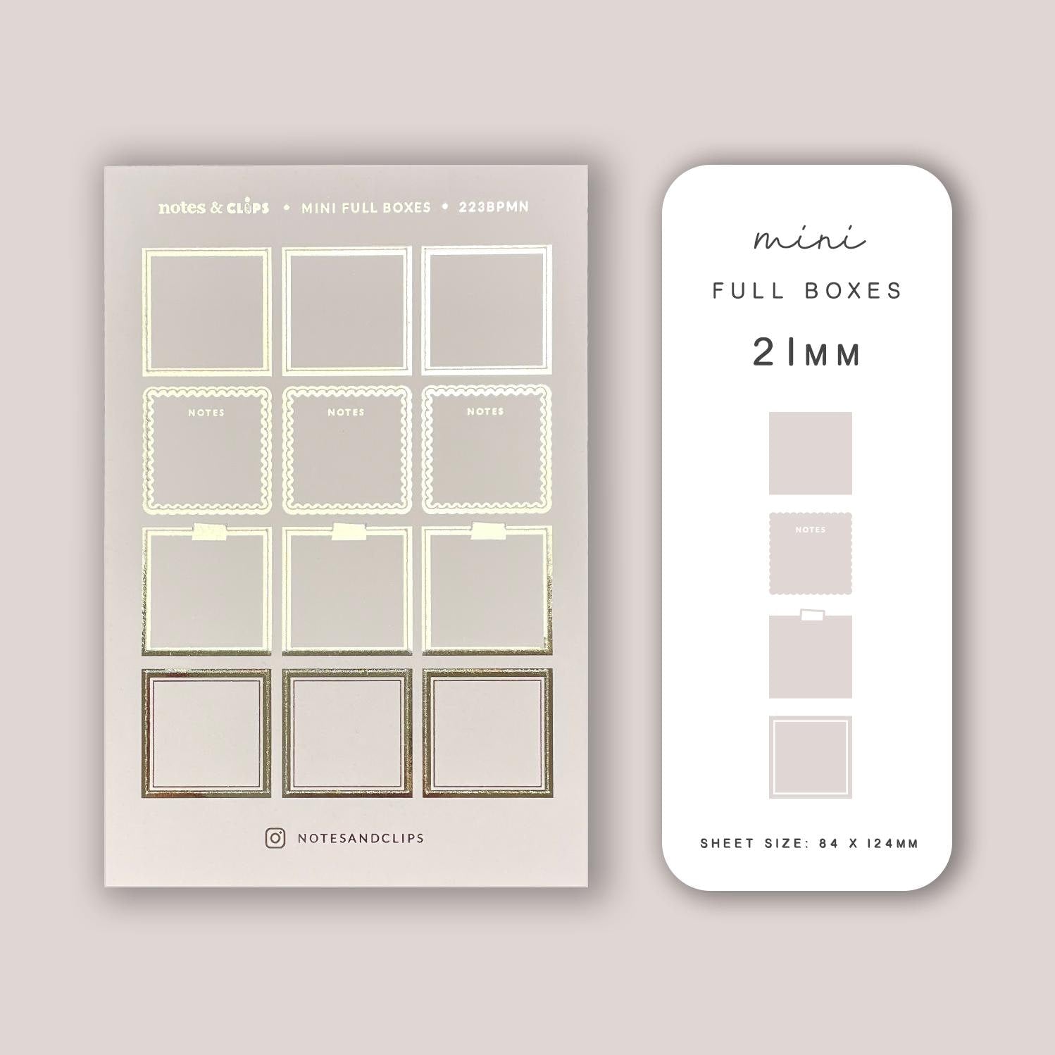 Blush Pink Foiled Mini Planner Stickers: Hobonichi Weeks (21mm)