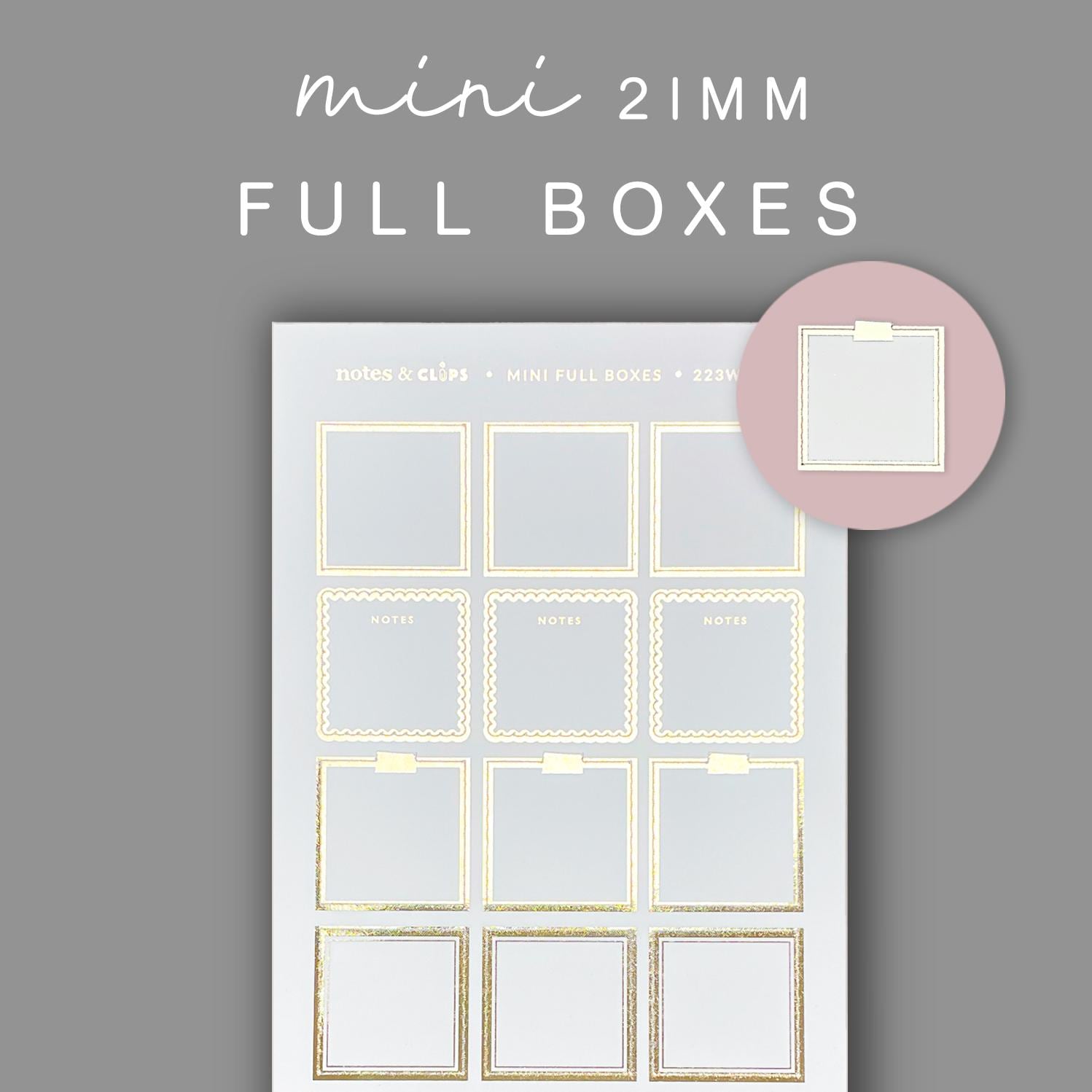 Blush Pink Foiled Mini Planner Stickers: Hobonichi Weeks (21mm)