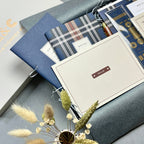 Stationery Box - Navy Tartan - Letterbox Gift
