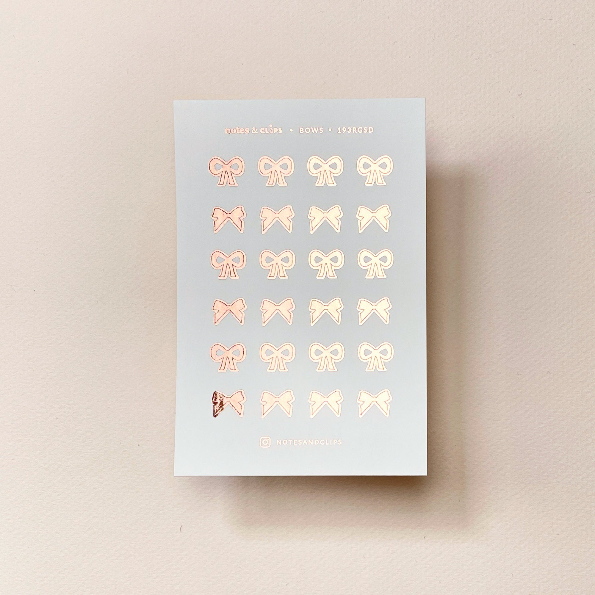 Foiled Bow Planner Stickers: Decorative Icon Stickers