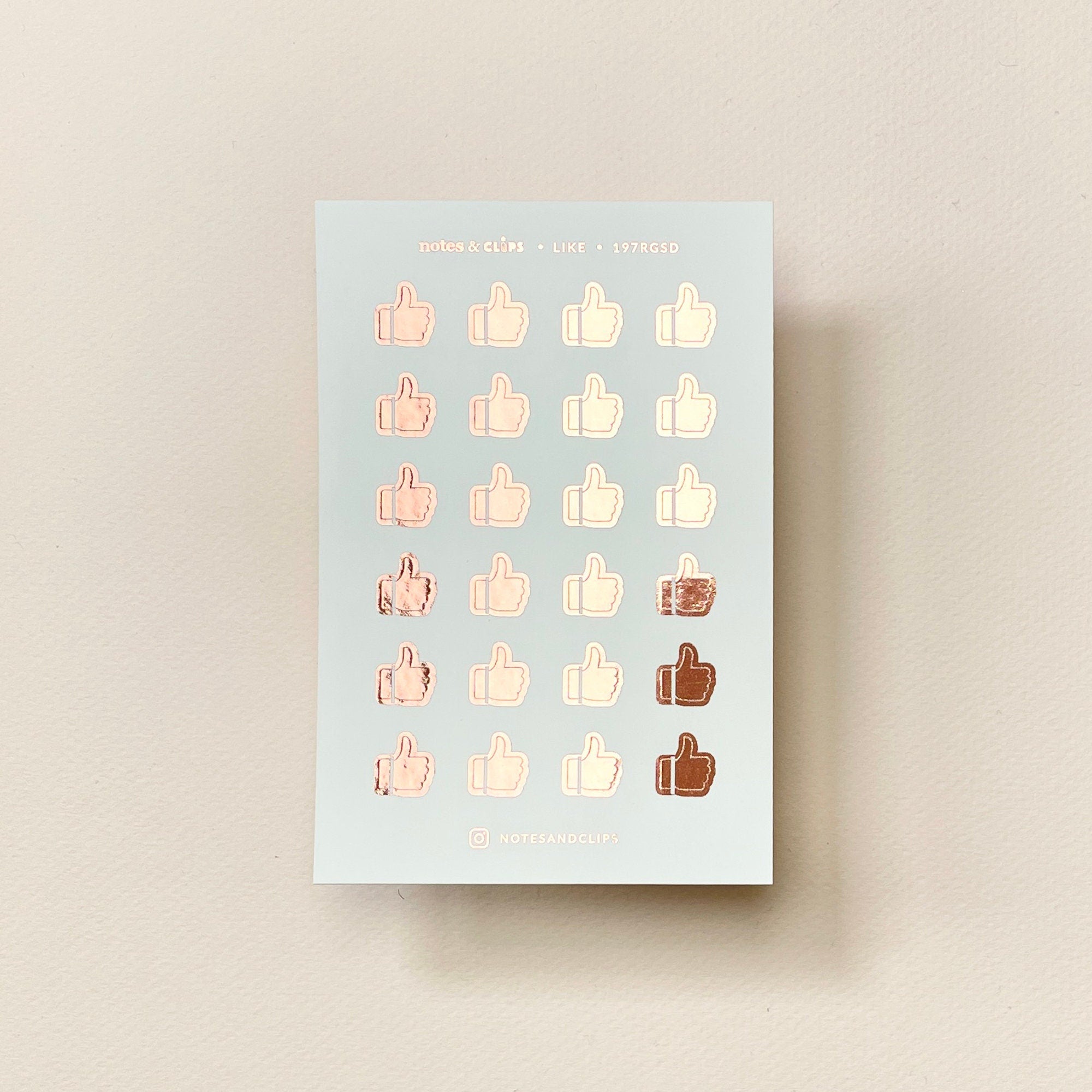 Foiled Thumbs Up Stickers: Planner Icon Stickers