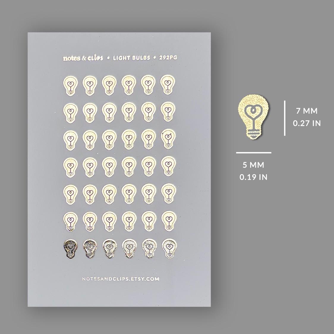 Foiled Light Bulb Stickers