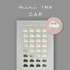 Gold Foil Car Planner Stickers: Functional Mini Icons