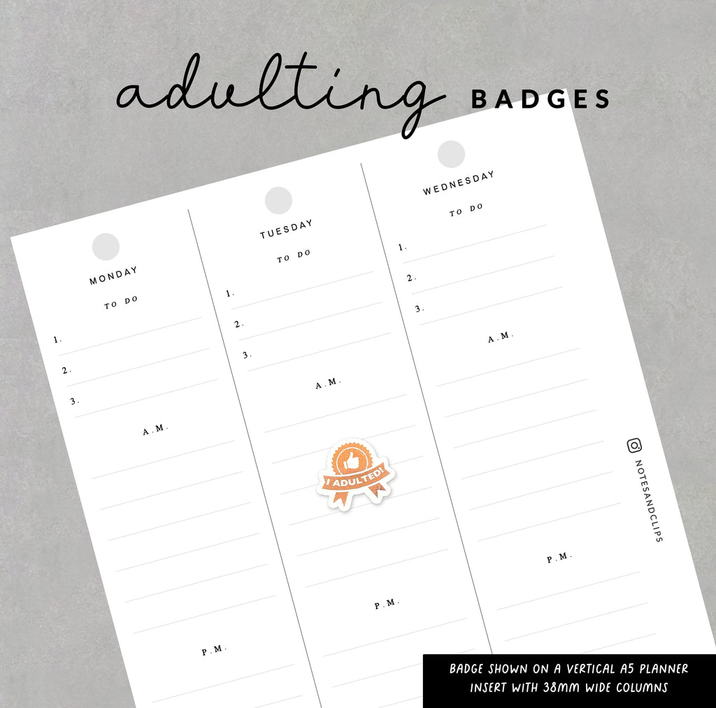 Foil Adulting Achievement Planner Stickers: Gold or Rose Gold