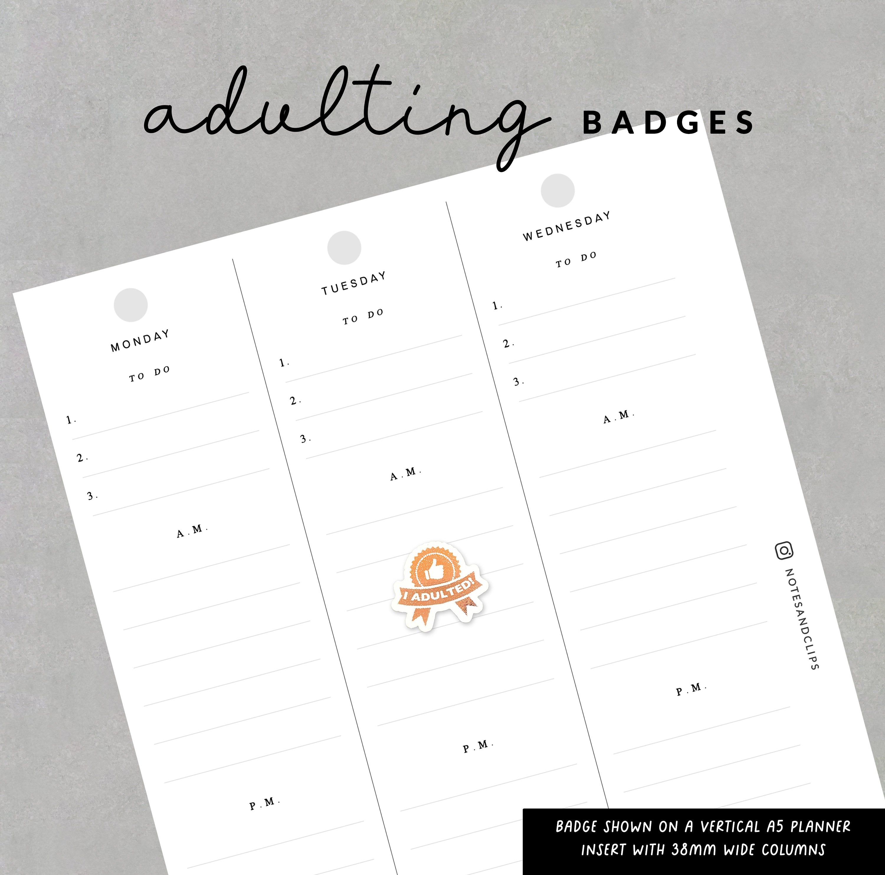 Foil Adulting Achievement Planner Stickers: Gold or Rose Gold