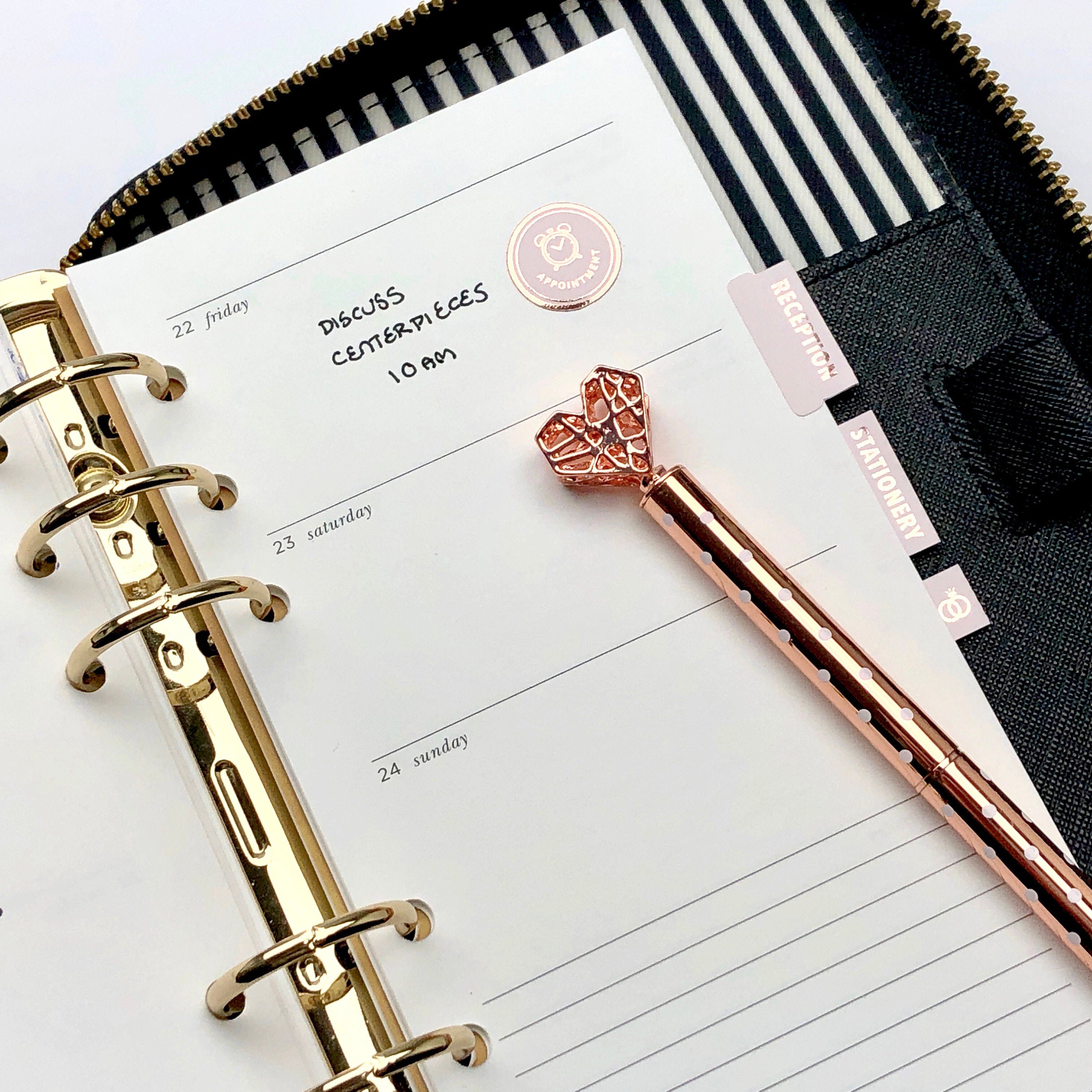 Foiled Appointment Stickers - Wedding Planning Stickers