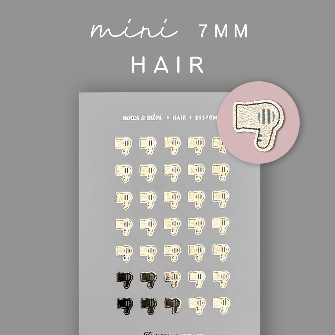 Foiled Hair Appointment Stickers: Planner Mini Icons