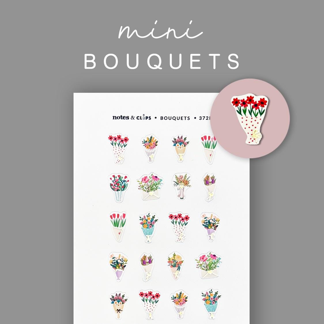 Foiled Floral Planner Stickers