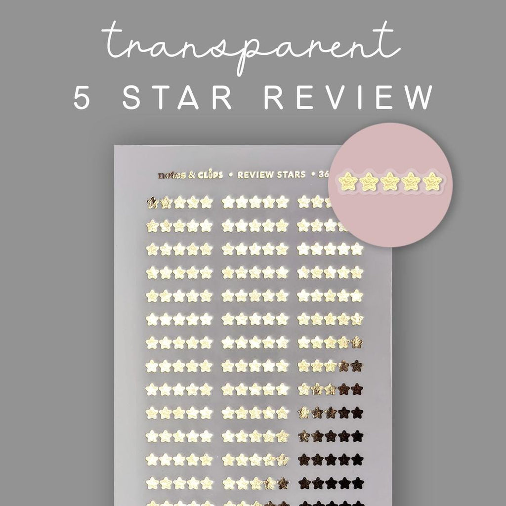 Foiled Star Rating 5 Sheet Sticker Bundle