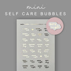 Self Care Planner Stickers: Gold Foil Script Stickers