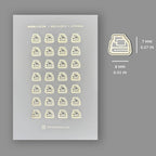 Foiled Bed Sheet Planner Stickers: Linen Icon, Mini Icons