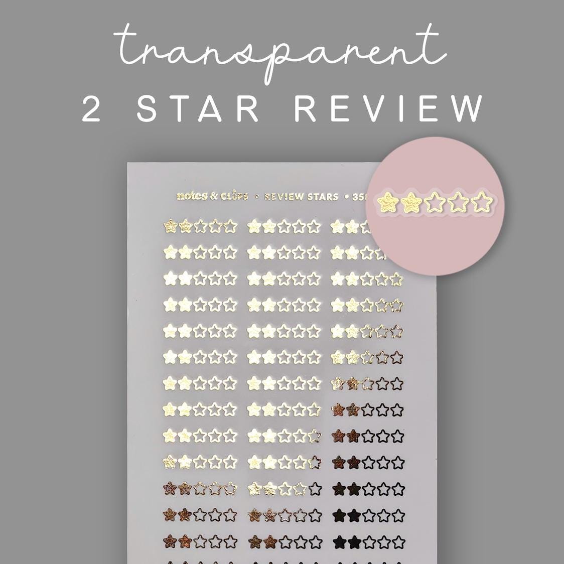 Foiled Star Rating 5 Sheet Sticker Bundle