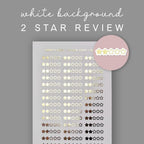 Foiled Star Rating Stickers - Clear or White Sticker Paper