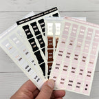 Blush & Foil Small Monthly Tabs