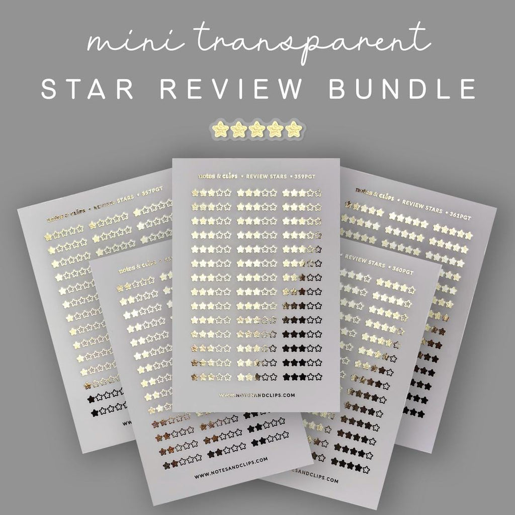 Foiled Star Rating 5 Sheet Sticker Bundle