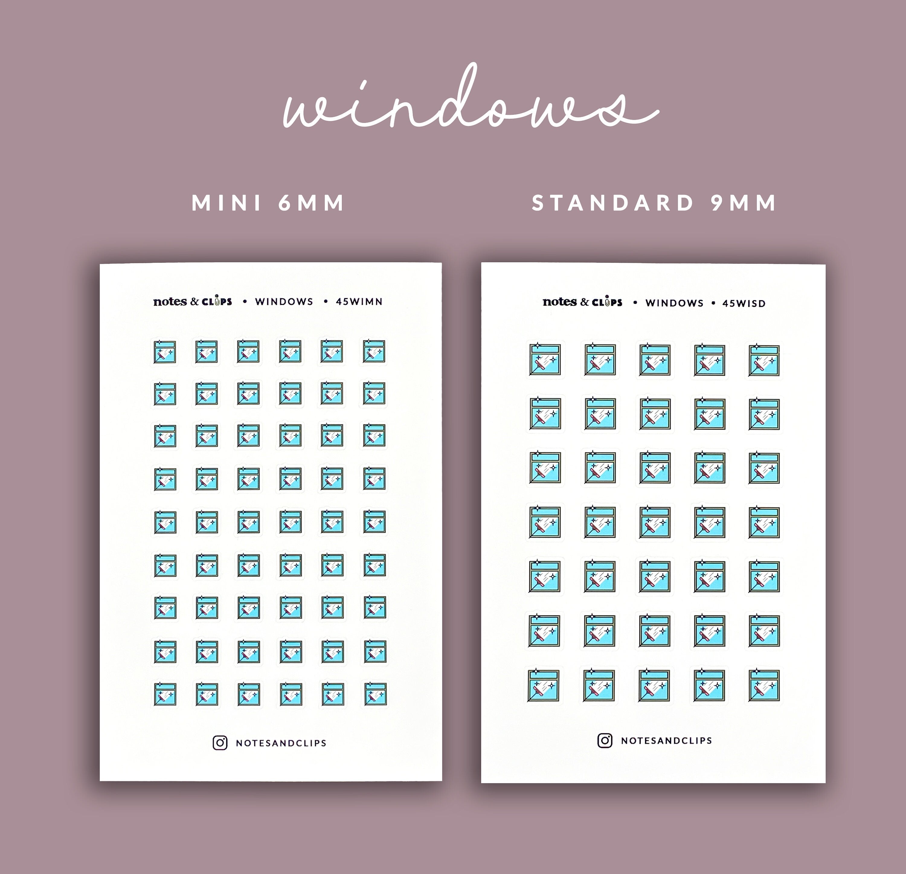 Cleaning Chore Planner Stickers: Mini Icon Set