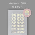 Foiled Weigh In Planner Stickers: Mini Icon Stickers