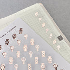 Mini Candy Icons Planner Stickers: Foiled Decorative Stickers
