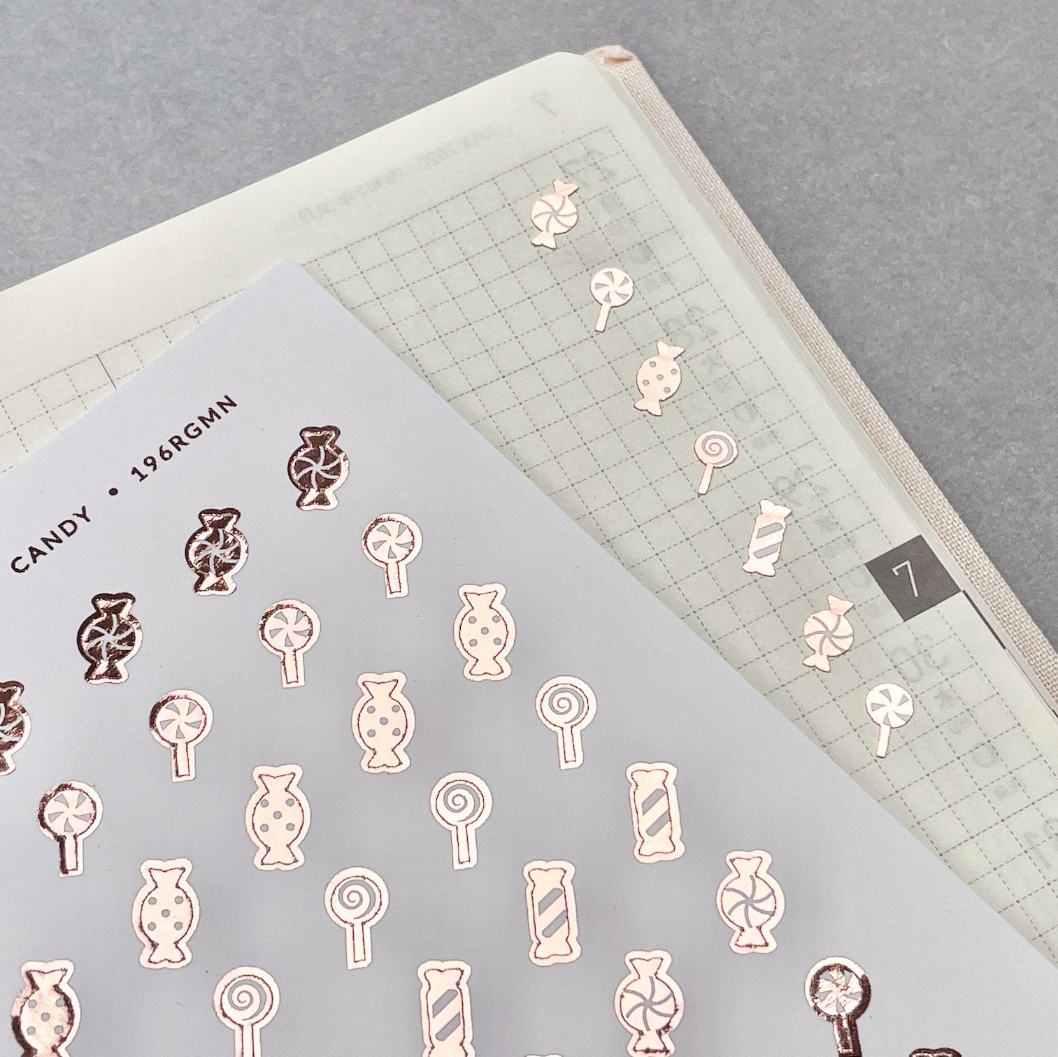 Mini Candy Icons Planner Stickers: Foiled Decorative Stickers