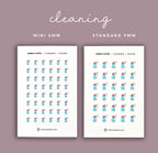 Cleaning Chore Planner Stickers: Mini Icon Set