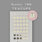 Gold Foil Tea Icon Stickers: Teacup Planner Icons