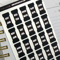 Black & Foil Small Monthly Tabs