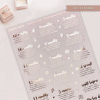 Foiled Milestone Wedding Planning Stickers