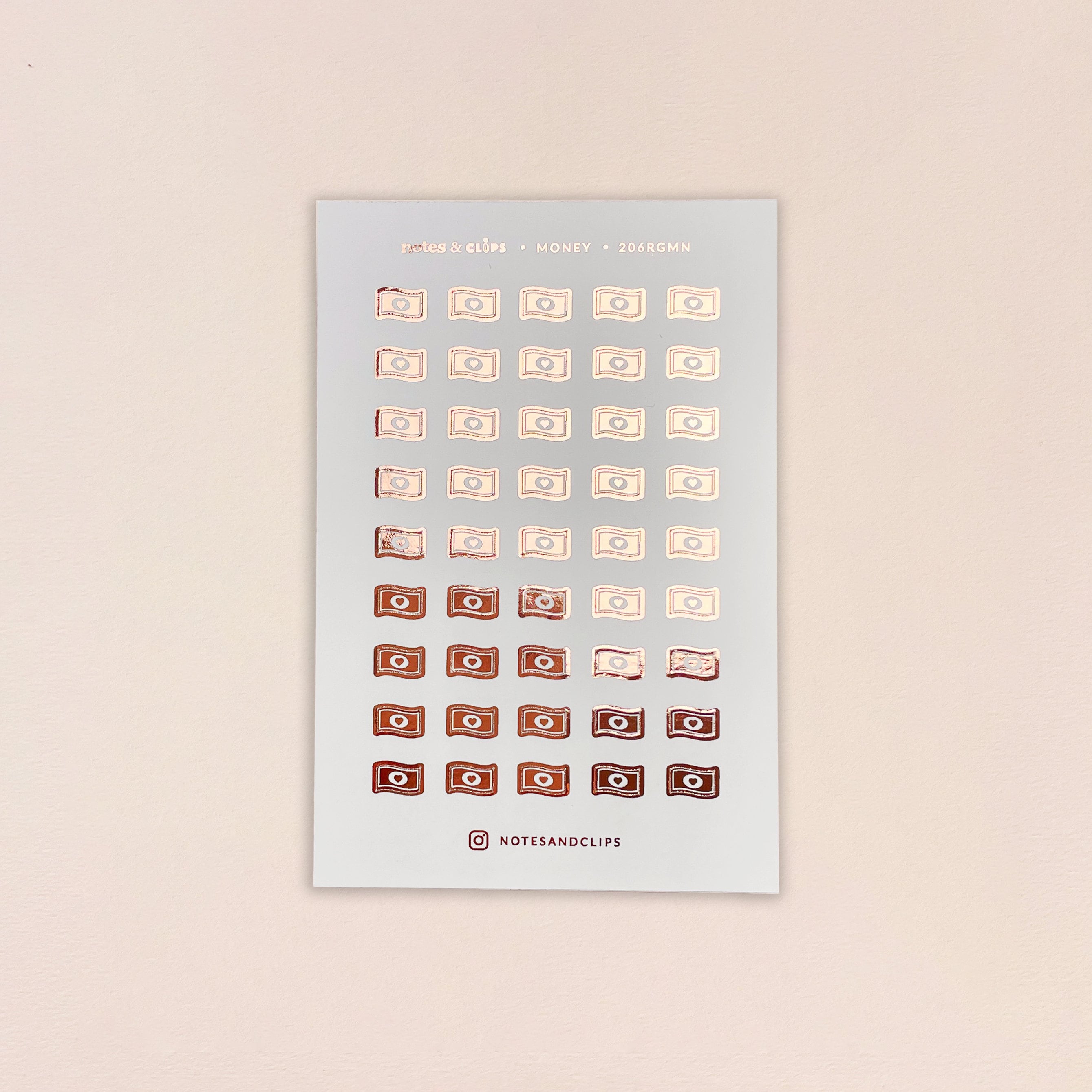 Foiled Mini Money Planner Stickers