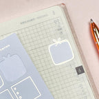 Blush Pink Foiled Mini Planner Stickers: Hobonichi Weeks (21mm)