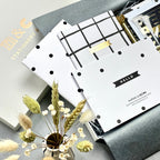 Stationery Box - Black and Gold Stationery Letterbox Gift