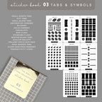 Tabs and Symbols Sticker Book: Mini Planner Stickers